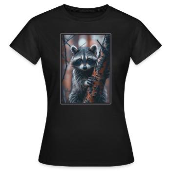 Ratons laveurs Raton laveur - T-shirt Femme - noir - Devant - AI Model Female 172 dark (172cm)