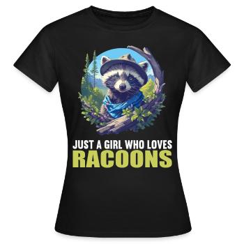 Ratons laveurs Raton laveur - T-shirt Femme - noir - Devant - AI Model Female 172 dark (172cm)