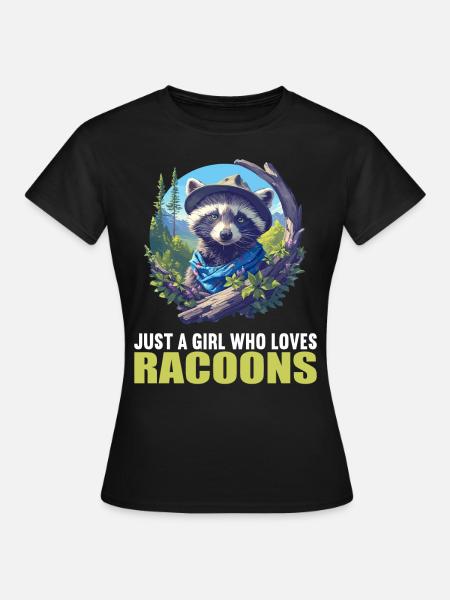 Waschbären Waschbär - Frauen T-Shirt - Schwarz