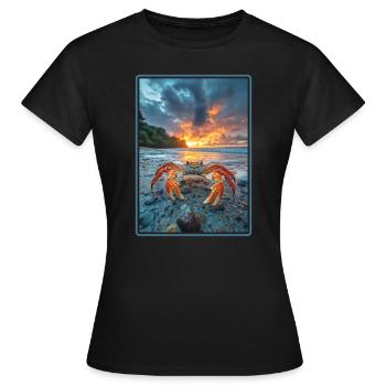Krabbe Krabben - Frauen T-Shirt - Schwarz - Vorne - AI Model Female 172 dark (172cm)