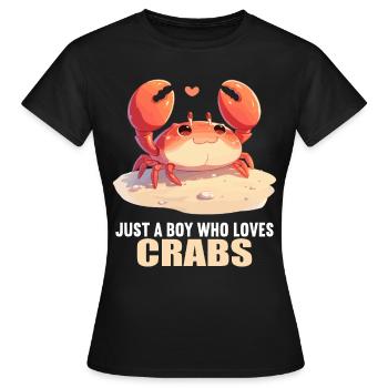 Krabbe Krabben - Frauen T-Shirt - Schwarz - Vorne - AI Model Female 172 dark (172cm)