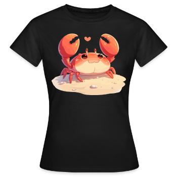 Crabe Crabe - T-shirt Femme - noir - Devant - AI Model Female 172 dark (172cm)