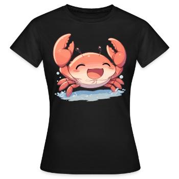 Krabbe Krabben - Frauen T-Shirt - Schwarz - Vorne - AI Model Female 172 dark (172cm)