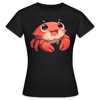 Krabbe Krabben - Frauen T-Shirt - Schwarz - Vorne - AI Model Female 172 dark (172cm)