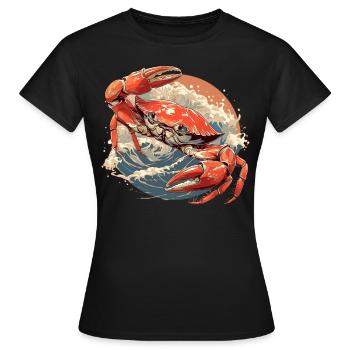 Krabbe Krabben - Frauen T-Shirt - Schwarz - Vorne - AI Model Female 172 dark (172cm)