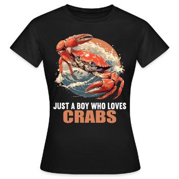 Krabbe Krabben - Frauen T-Shirt - Schwarz - Vorne - AI Model Female 172 dark (172cm)