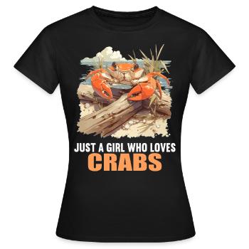 Krabbe Krabben - Frauen T-Shirt - Schwarz - Vorne - AI Model Female 172 dark (172cm)