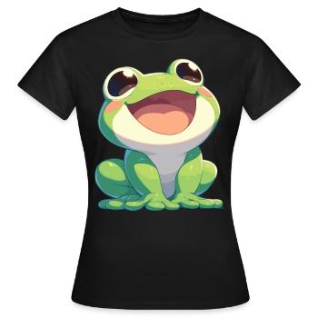 Frog Frogs - Women's T-Shirt - black - Front - AI Model Female 172 dark (172cm)