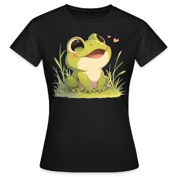 Frog Frogs - Women's T-Shirt - black - Front - AI Model Female 172 dark (172cm)