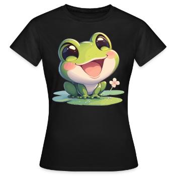 Frog Frogs - Women's T-Shirt - black - Front - AI Model Female 172 dark (172cm)