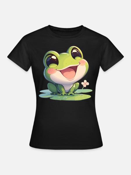 Frosch Frösche - Frauen T-Shirt - Schwarz