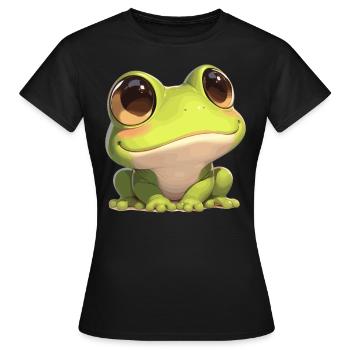 Frog Frogs - Women's T-Shirt - black - Front - AI Model Female 172 dark (172cm)