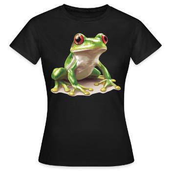 Frog Frogs - Women's T-Shirt - black - Front - AI Model Female 172 dark (172cm)