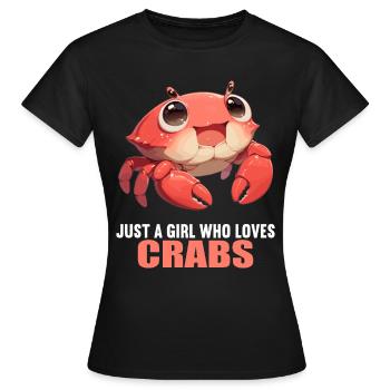 Krabbe Krabben - Frauen T-Shirt - Schwarz - Vorne - AI Model Female 172 dark (172cm)