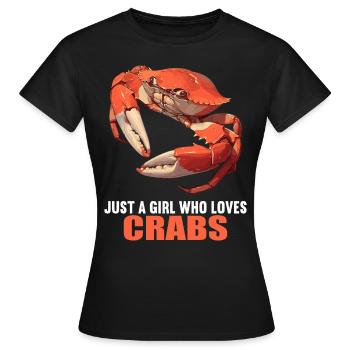 Krabbe Krabben - Frauen T-Shirt - Schwarz - Vorne - AI Model Female 172 dark (172cm)