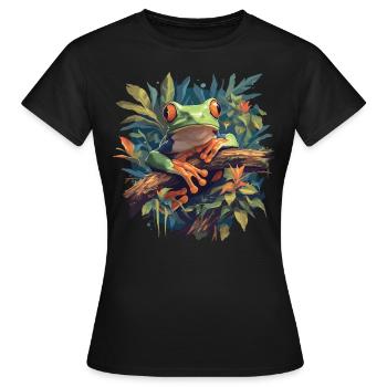 Frog Frogs - Women's T-Shirt - black - Front - AI Model Female 172 dark (172cm)