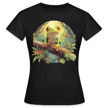 Frog Frogs - Women's T-Shirt - black - Front - AI Model Female 172 dark (172cm)
