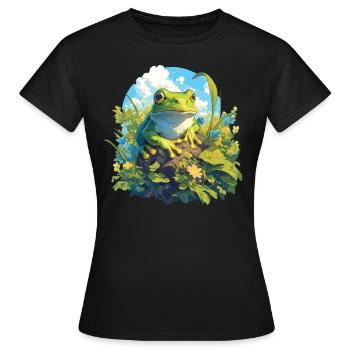 Frog Frogs - Women's T-Shirt - black - Front - AI Model Female 172 dark (172cm)