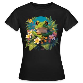 Frog Frogs - Women's T-Shirt - black - Front - AI Model Female 172 dark (172cm)