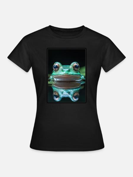 Frosch Frösche - Frauen T-Shirt - Schwarz