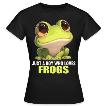 Frog Frogs - Women's T-Shirt - black - Front - AI Model Female 172 dark (172cm)
