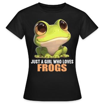 Frog Frogs - Women's T-Shirt - black - Front - AI Model Female 172 dark (172cm)