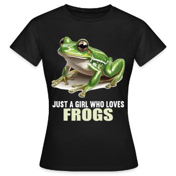 Frog Frogs - Women's T-Shirt - black - Front - AI Model Female 172 dark (172cm)