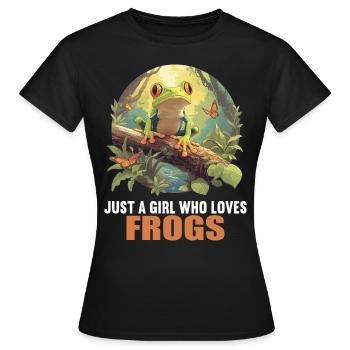 Frog Frogs - Women's T-Shirt - black - Front - AI Model Female 172 dark (172cm)