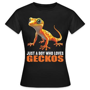 Geckos Geckos - T-shirt Femme - noir - Devant - AI Model Female 172 dark (172cm)