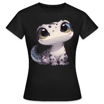 Geckos Geckos - T-shirt Femme - noir - Devant - AI Model Female 172 dark (172cm)