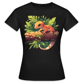 Geckos Geckos - T-shirt Femme - noir - Devant - AI Model Female 172 dark (172cm)