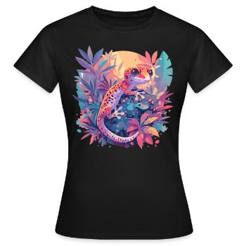 Geckos Geckos - T-shirt Femme - noir - Devant - AI Model Female 172 dark (172cm)