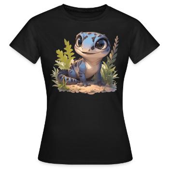 Geckos Geckos - T-shirt Femme - noir - Devant - AI Model Female 172 dark (172cm)