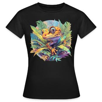 Geckos Geckos - T-shirt Femme - noir - Devant - AI Model Female 172 dark (172cm)