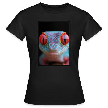 Geckos Geckos - T-shirt Femme - noir - Devant - AI Model Female 172 dark (172cm)