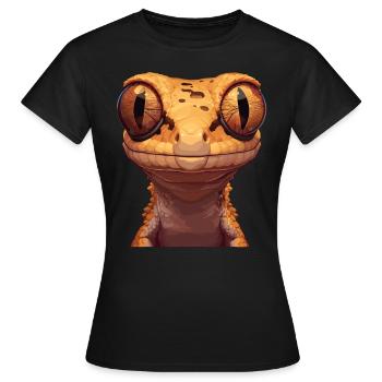 Geckos Geckos - T-shirt Femme - noir - Devant - AI Model Female 172 dark (172cm)