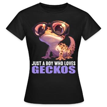 Geckos Geckos - T-shirt Femme - noir - Devant - AI Model Female 172 dark (172cm)