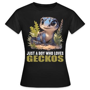 Geckos Geckos - T-shirt Femme - noir - Devant - AI Model Female 172 dark (172cm)