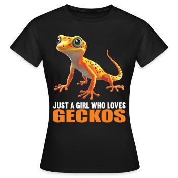 Geckos Geckos - T-shirt Femme - noir - Devant - AI Model Female 172 dark (172cm)