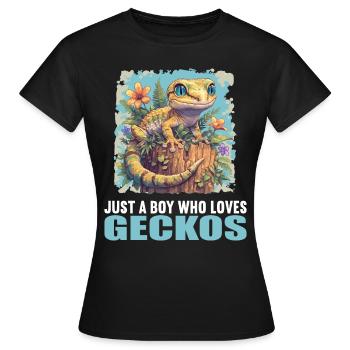 Geckos Geckos - T-shirt Femme - noir - Devant - AI Model Female 172 dark (172cm)