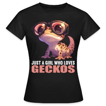 Geckos Geckos - T-shirt Femme - noir - Devant - AI Model Female 172 dark (172cm)