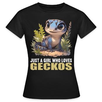 Geckos Geckos - T-shirt Femme - noir - Devant - AI Model Female 172 dark (172cm)