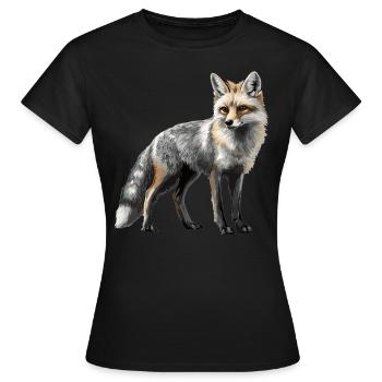 Renards gris Renard gris - T-shirt Femme - noir - Devant - AI Model Female 172 dark (172cm)