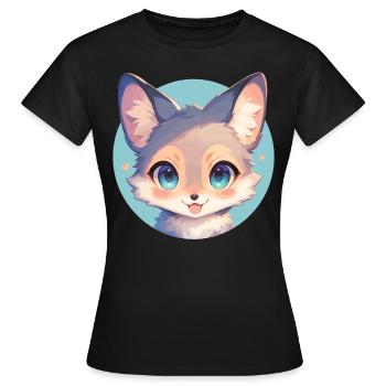 Renards gris Renard gris - T-shirt Femme - noir - Devant - AI Model Female 172 dark (172cm)