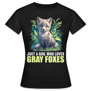 Renards gris Renard gris - T-shirt Femme - noir - Devant - AI Model Female 172 dark (172cm)