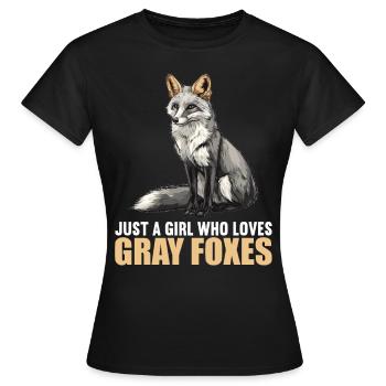 Renards gris Renard gris - T-shirt Femme - noir - Devant - AI Model Female 172 dark (172cm)