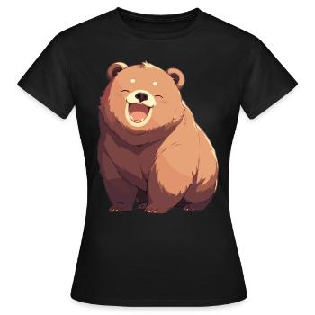 Grizzlis Ours grizzly - T-shirt Femme - noir - Devant - AI Model Female 172 dark (172cm)