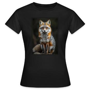 Renards gris Renard gris - T-shirt Femme - noir - Devant - AI Model Female 172 dark (172cm)