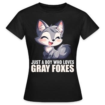 Renards gris Renard gris - T-shirt Femme - noir - Devant - AI Model Female 172 dark (172cm)