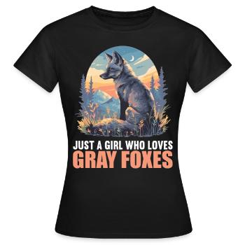 Renards gris Renard gris - T-shirt Femme - noir - Devant - AI Model Female 172 dark (172cm)